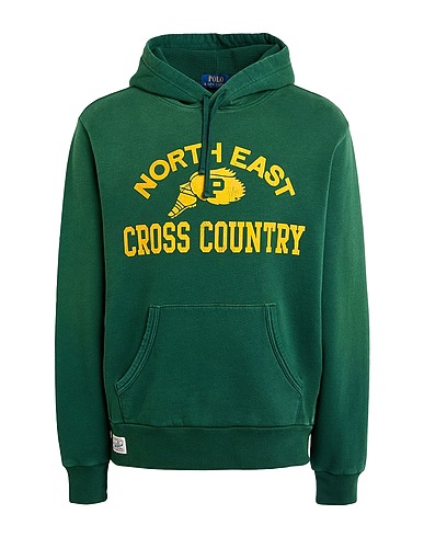 POLO RALPH LAUREN Hooded track jacket  GARMENT-DYED FLEECE GRAPHIC HOODIE
 Green 87% Cotton, 13% Polyester