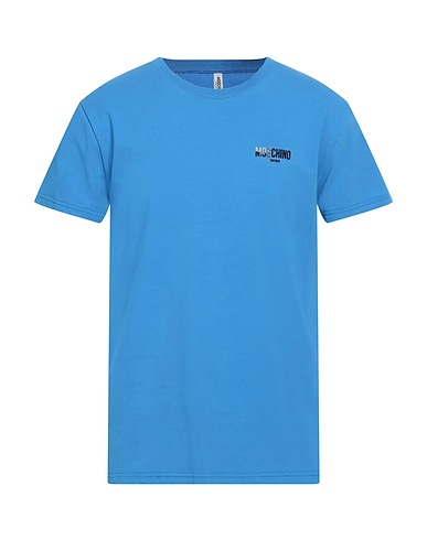 MOSCHINO Basic T-shirt Azure 94% Cotton, 6% Elastane