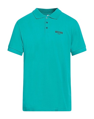 MOSCHINO Polo shirt Emerald green 100% Cotton