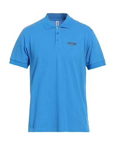 MOSCHINO Polo shirt Azure 100% Cotton