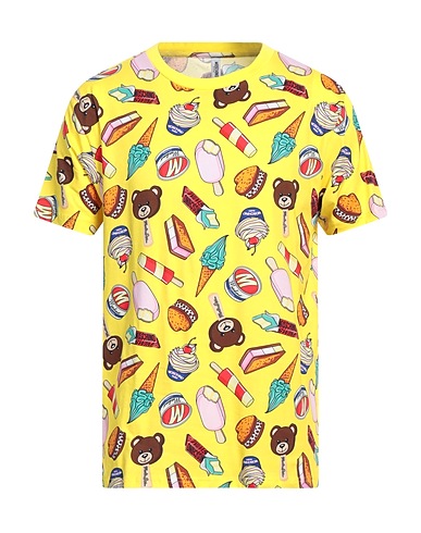 MOSCHINO T-shirt Yellow 93% Cotton, 7% Elastane