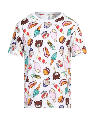 MOSCHINO T-shirt White 93% Cotton, 7% Elastane