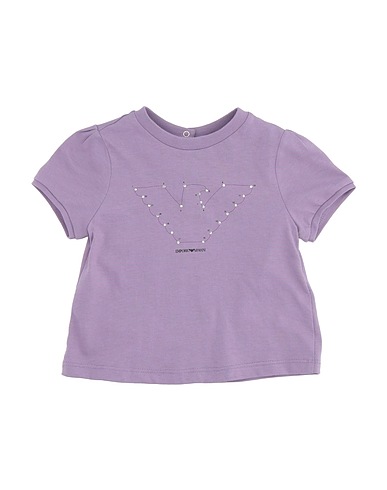 EMPORIO ARMANI T-shirt Viola 100% Cotone