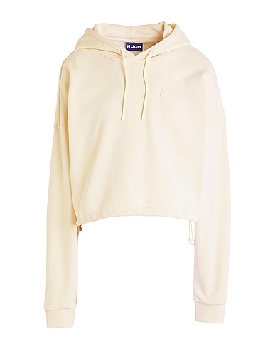 HUGO Hoodie Elfenbein 100% Baumwolle