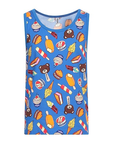 MOSCHINO Canotta Blu 93% Cotone, 7% Elastan