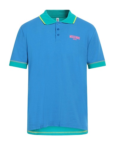 MOSCHINO Polo shirt Azure 100% Cotton