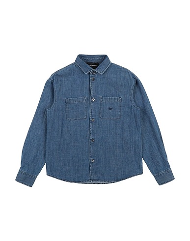 EMPORIO ARMANI Jeanshemd Blau 100% Baumwolle
