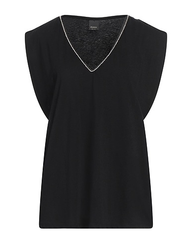 PINKO Top Noir 100% Coton, Verre, Acier, Laiton, Polyester