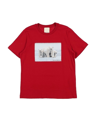 EMPORIO ARMANI T-shirt Rosso 100% Cotone, Poliestere