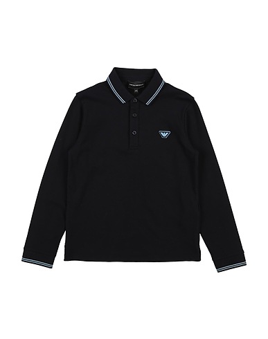 EMPORIO ARMANI Polo shirt Midnight blue 96% Cotton, 4% Elastane