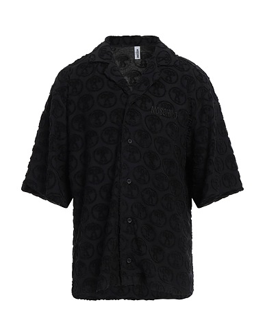 MOSCHINO 柄入りシャツ ブラック コットン 80% / ポリエステル 20%