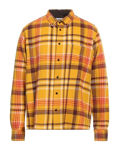 YMC YOU MUST CREATE Checked shirt Yellow 100% Wool