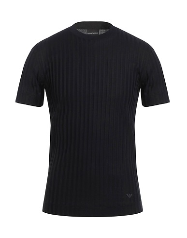 EMPORIO ARMANI Basic T-Shirt Midnight blue 100% Cotton