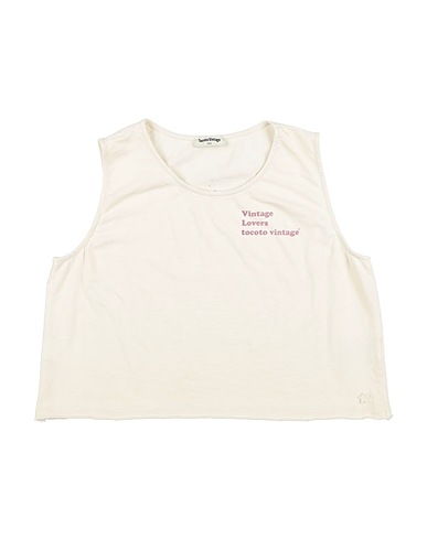 TOCOTO VINTAGE Tanktop Elfenbein 100% Organische Baumwolle