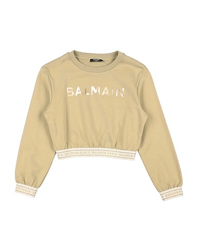 BALMAIN Sweatshirt Beige 100% Cotton, Elastane, Polyester, Polyacrylic, Polyurethane