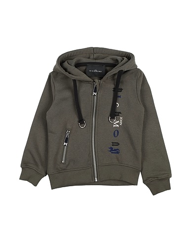 JOHN RICHMOND Hooded track jacket  Military green 100% Cotton