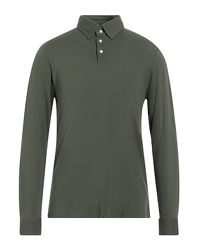 HACKETT Polo shirt Military green 100% Cotton