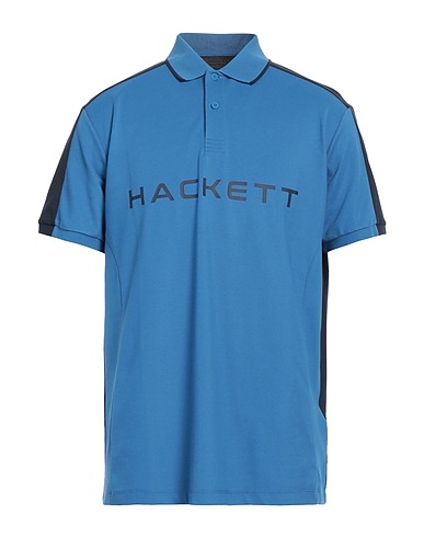 HACKETT Polo shirt SPORT Pastel blue 54% Cotton, 41% Polyester, 5% Elastane