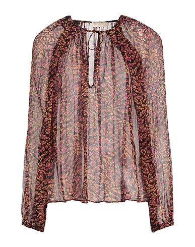 ULLA JOHNSON Silk top Chocolate brown 100% Silk