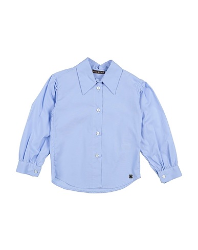 MANILA GRACE Solid color shirts & blouses Light blue 97% Cotton, 3% Elastane