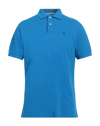 HACKETT Polo Azzurro 100% Cotone