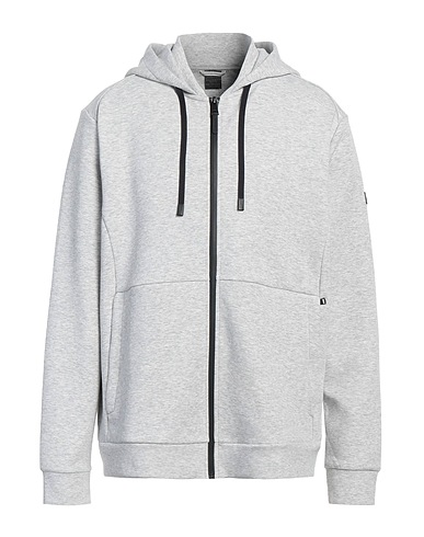 HACKETT Hooded track jacket  SPORT Light grey 71% Cotton, 24% Polyester, 5% Elastane