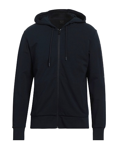 HACKETT Hooded track jacket  SPORT Navy blue 95% Cotton, 5% Elastane