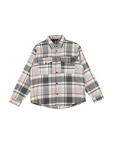 IMPERIAL Patterned shirt Grey 65% Cotton, 30% Polyester, 5% Acrylic