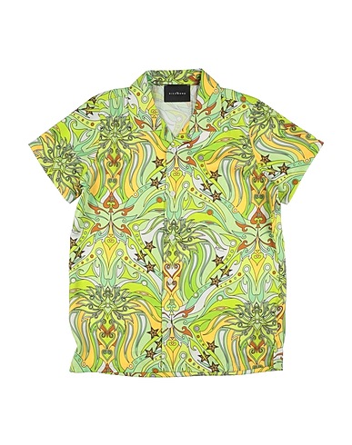 JOHN RICHMOND Patterned shirt Lime green 100% Polyester