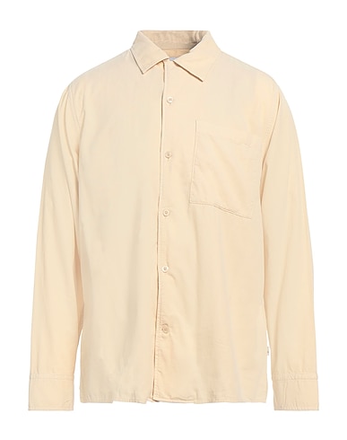 NN07 Einfarbiges Hemd Beige 100% Baumwolle
