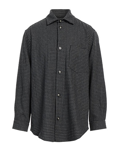 NANUSHKA Patterned shirt Charcoal 50% Recycled polyester, 50% Wool