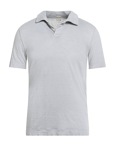 MASSIMO ALBA Polo shirt Light grey 100% Linen
