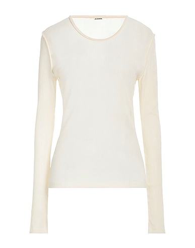 JIL SANDER Top Ivory 52% Cotton, 48% Polyester