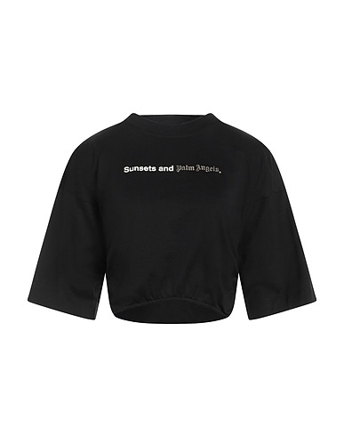 PALM ANGELS Crop top Black 100% Cotton