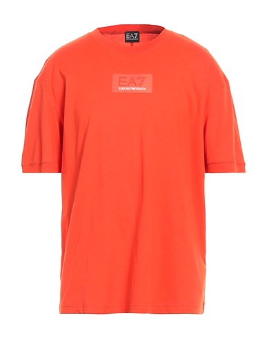 EA7 T-shirt Orange 100% Cotton