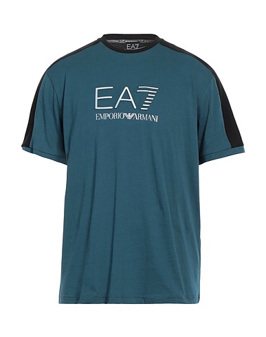 EA7 T-shirt Deep teal 100% Cotton