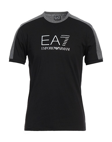 EA7 T-shirt Black 100% Cotton