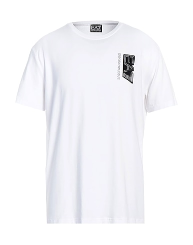 EA7 T-shirt White 95% Cotton, 5% Elastane