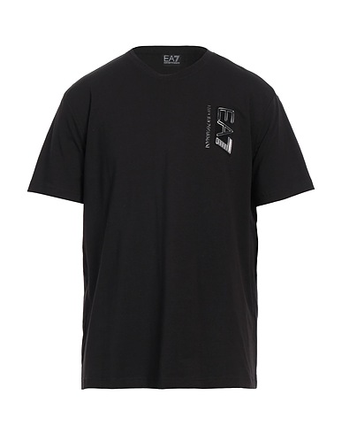 EA7 T-shirts NERO 95% Cotton, 5% Elastane