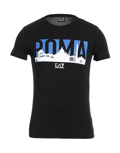 EA7 T-shirt Nero 100% Cotone