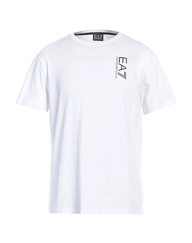 EA7 T-shirt Bianco 100% Cotone