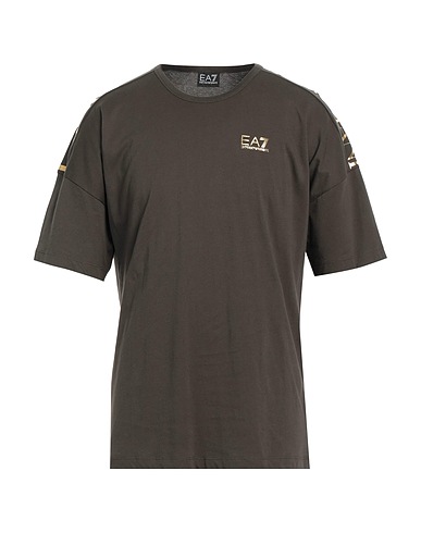 EA7 T-shirt Dark green 100% Cotton
