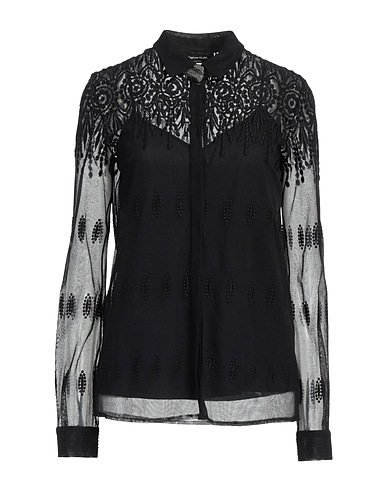 FABIANA FILIPPI Camicie Nero 71% Cotone, 23% Poliammide, 6% Poliestere, Ecobrass