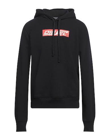 DIESEL Felpa Nero 100% Cotone, Elastan