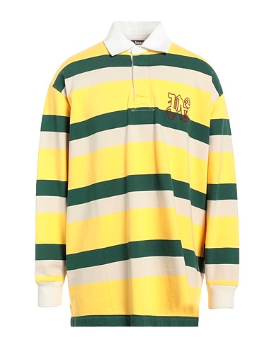PALM ANGELS Polo shirt Yellow 100% Organic cotton, Polyester