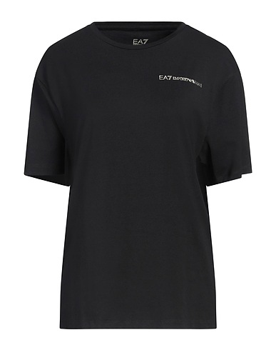 EA7 T-shirt Black 48% Modal, 47% Cotton, 5% Elastane