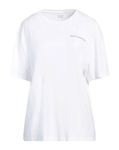 EA7 T-shirt Bianco 48% Modal, 47% Cotone, 5% Elastan
