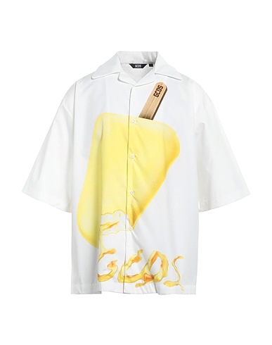 GCDS Patterned shirt White 100% Cotton