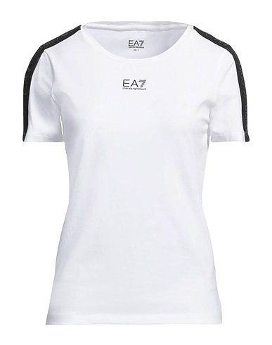 EA7 T-shirt White 95% Cotton, 5% Elastane