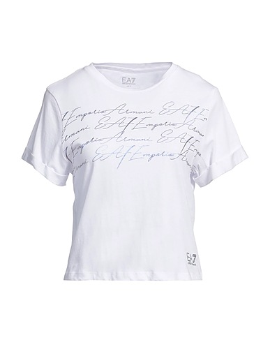 EA7 T-shirt White 100% Cotton